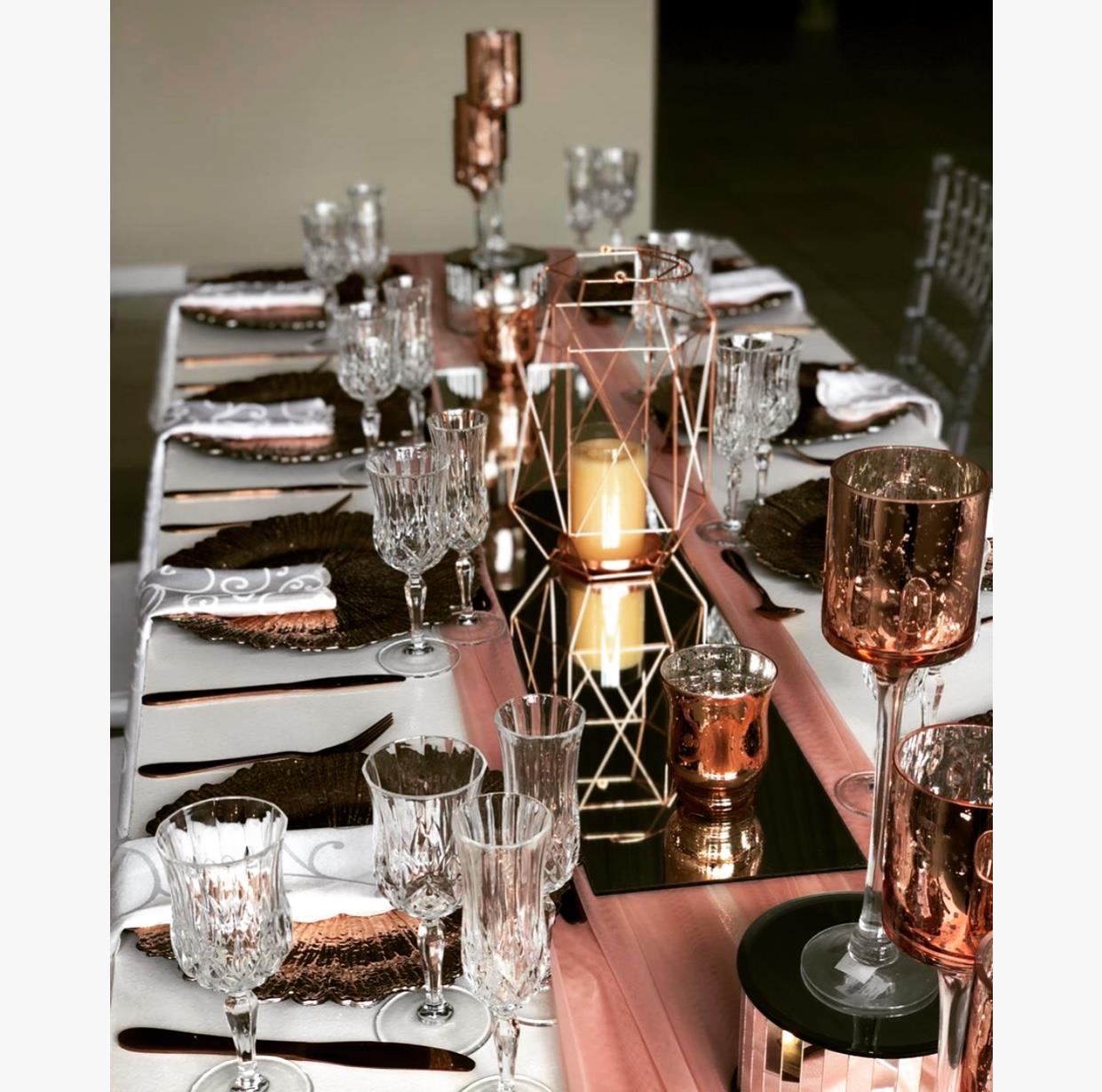 Gold & Purple Wedding Tablescape